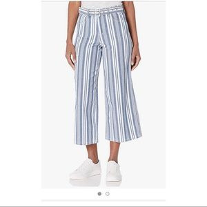 Skinny Girl Denim Barry Wide Leg Crop High-Rise Capri Stripe Women Sz 29/8